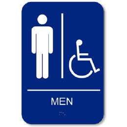 Mens room wheelchair accessible sign