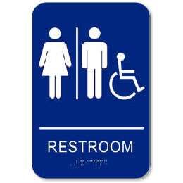 Restroom wheelchair accessible sign