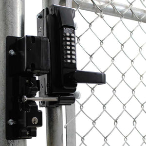 Lockey GL2JBMGDC with Lockey SUMO GL2LINX on Chain Link Gate Exterior (Lock sold separately)