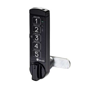 Vertical black cabinet lock