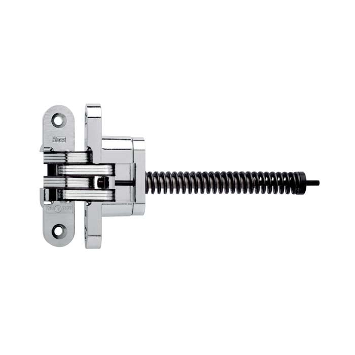 SOSS invisible chrome door hinge with spring