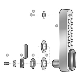 Cabinet lock exploded view