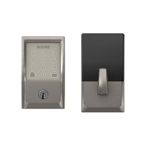 Schlage Encode Smart Wifi Deadbolt Century Trim in Satin Nickel