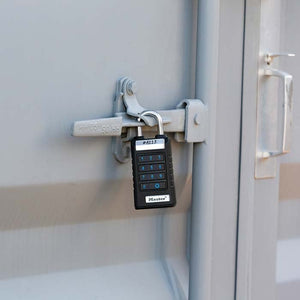 Master Lock 6400ENT on Storage Container Exterior