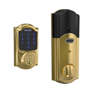 Schlage Connect BE469 in Bright Brass