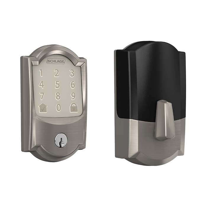 Schlage Encode BE489WB Camelot in Satin Nickel