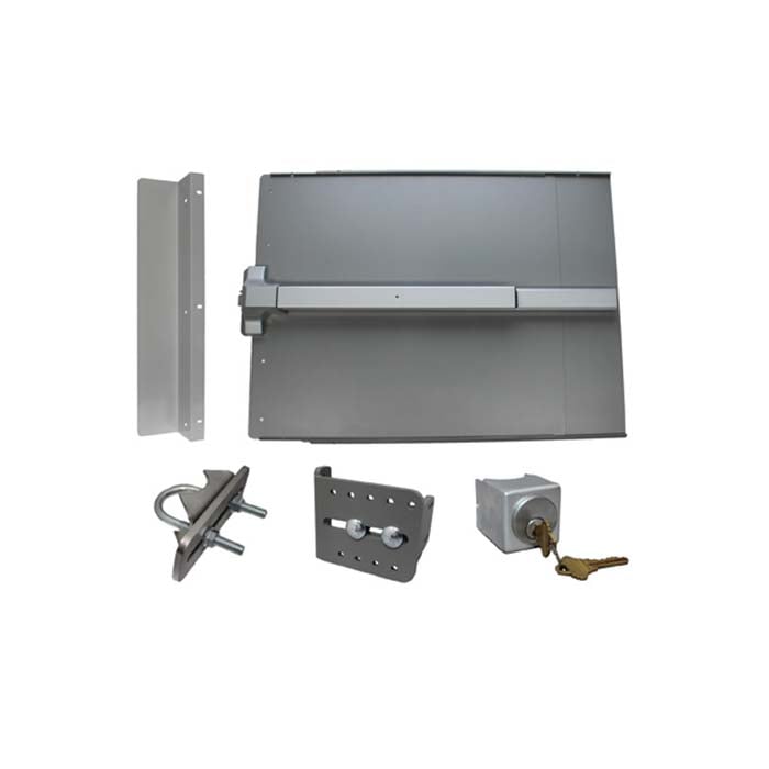 Lockey ED51 Edge Panic Shield Safety Kit with LockeyUSA PB1100 in Silver