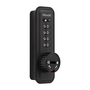 Codelocks KL15 KitLock Mechanical Combination Lock in Black Vertical Surface Mounted