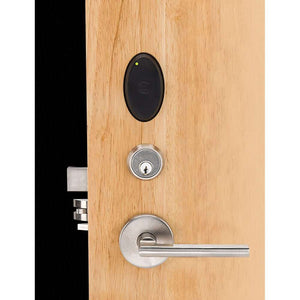 Mortise door lock with lever