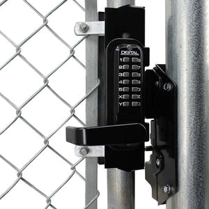 Lockey GL2JBMGDC with Lockey SUMO GL2LINX on Chain Link Gate Interior (Lock sold separately)