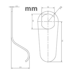 7850 Finger Pull Dimensions